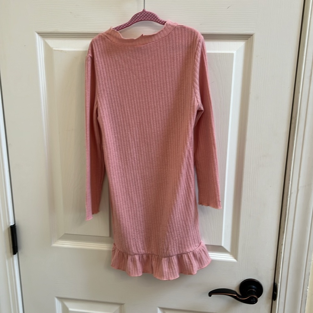 Pink Ruffled Kids Dress Size 7 - Picture 5 of 5